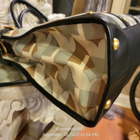 L.A.M.B. by Gwen SBelmond Geometric Tote Shoulder Bag Crossbody Luxury #534 - Picture 6 of 15